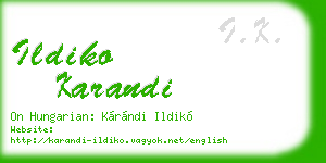 ildiko karandi business card